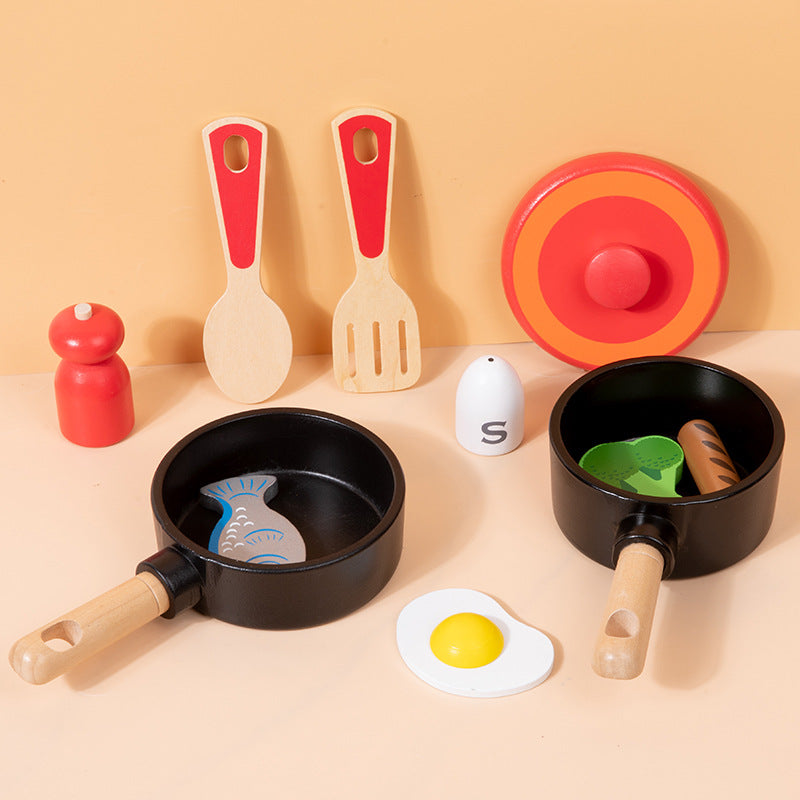 Wooden Kids Kitchen Set Cooking
