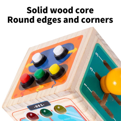 Montessori Wooden Busy Bus Toy