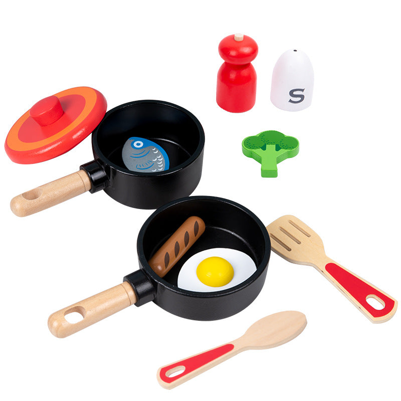 Wooden Kids Kitchen Set Cooking