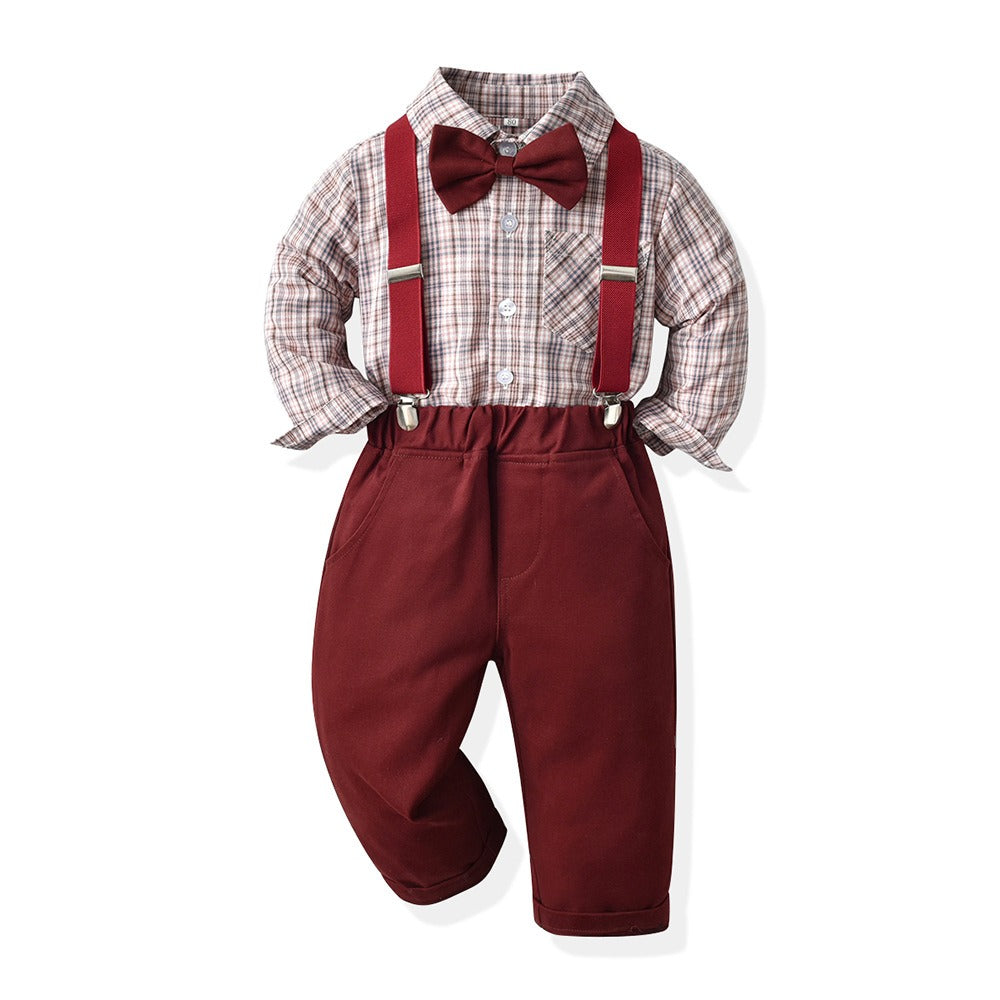 Baby Boy Autumn Suit – Korean Style Outfit
