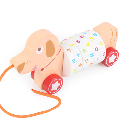 Wooden Animal Pull-Along Walker Toy