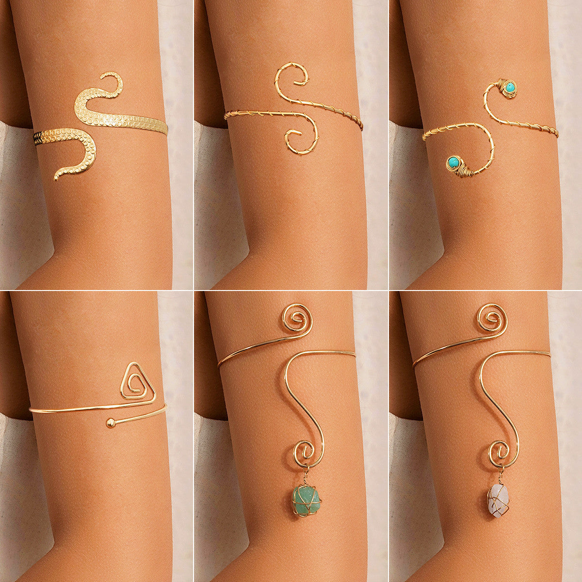 Snake Style Open Arm Bracelet for Women