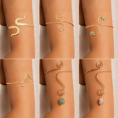 Snake Style Open Arm Bracelet for Women