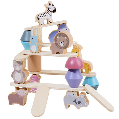 Wooden Dinosaur Stacking Puzzle Toy for Kids