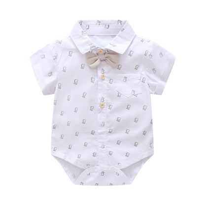 Elegant Cotton Overalls & Shirt Outfit for Toddler Boys