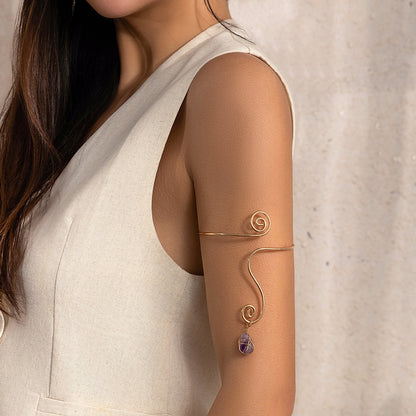 Snake Style Open Arm Bracelet for Women