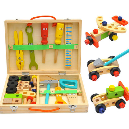 Wooden Kids Tool Box Puzzle Set - Educational Toy