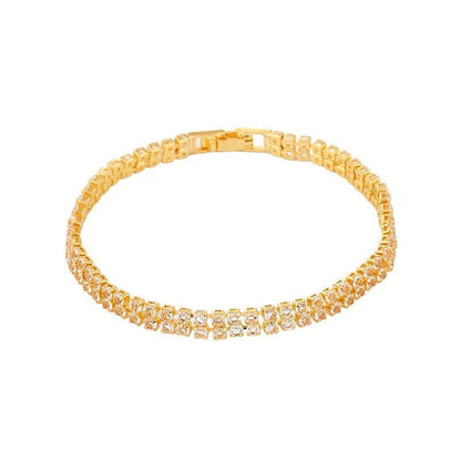 Zircon Diamond Couple Bracelet – 18cm Copper Jewelry Gift