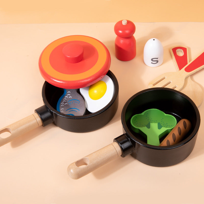 Wooden Kids Kitchen Set Cooking
